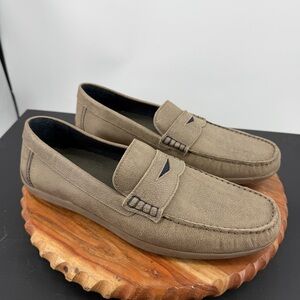 Johnnie-O Mox Loafers Sz 11 beige Tan Suede Penny Drivers